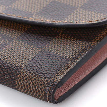 Louis Vuitton Damier Ebene Emilie Wallet Rose Ballerine 8 of 9