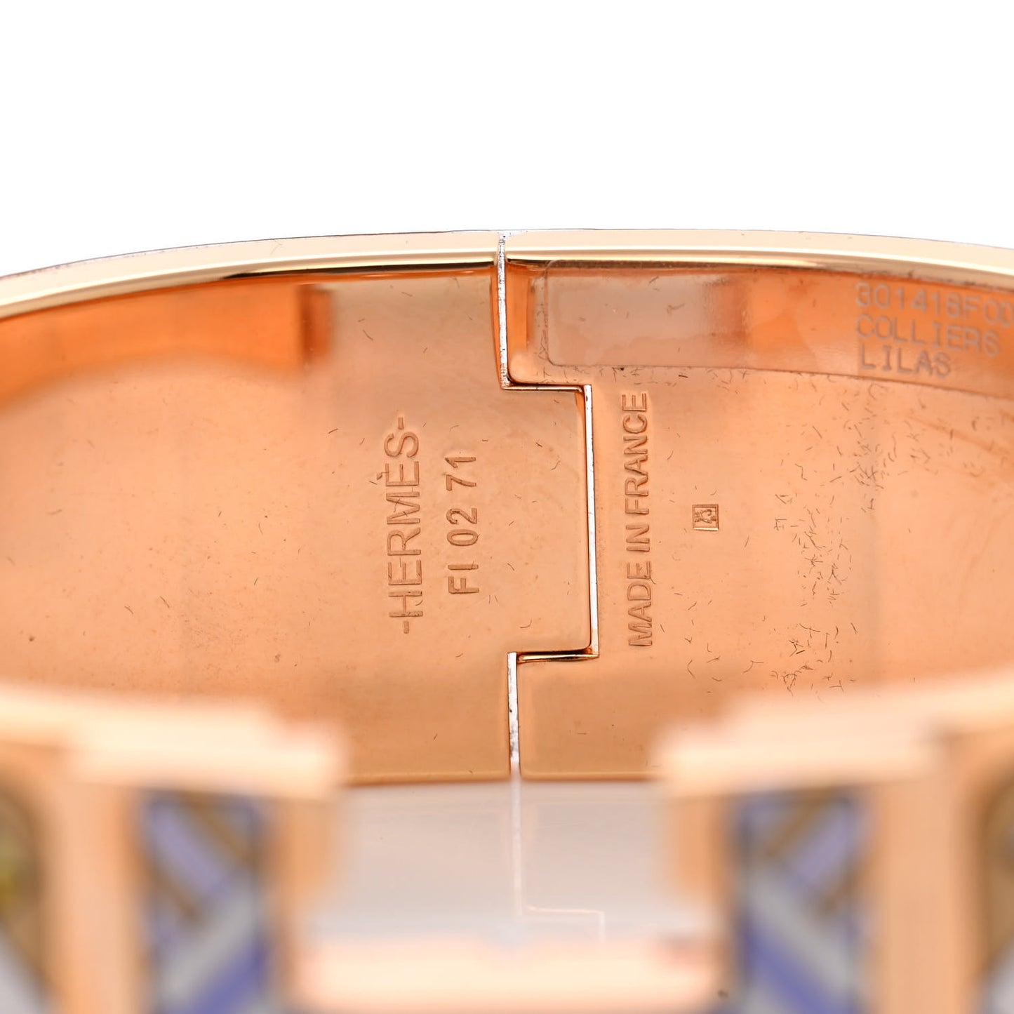 Enamel Printed Colliers et Chiens Wide Clic Clac H Bracelet PM Lilas