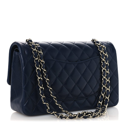 Chanel Lambskin Quilted Medium Double Flap Navy 2 of 12