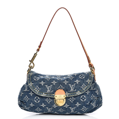 Louis Vuitton Monogram Denim Mini Pleaty Blue 1 of 7