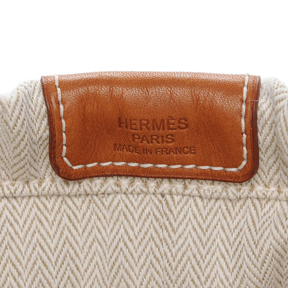 Hermes Canvas Barenia Fourbi 25 MM Pouch Naturel Fauve 6 of 7