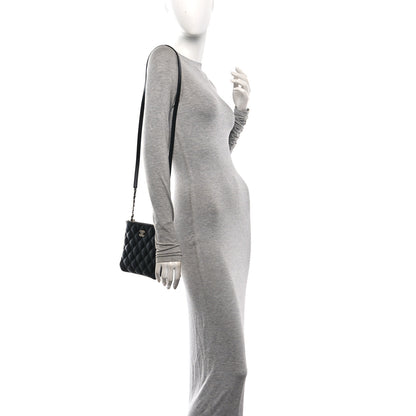 Chanel Lambskin Quilted Uniform Crossbody Bag Black 2 of 13