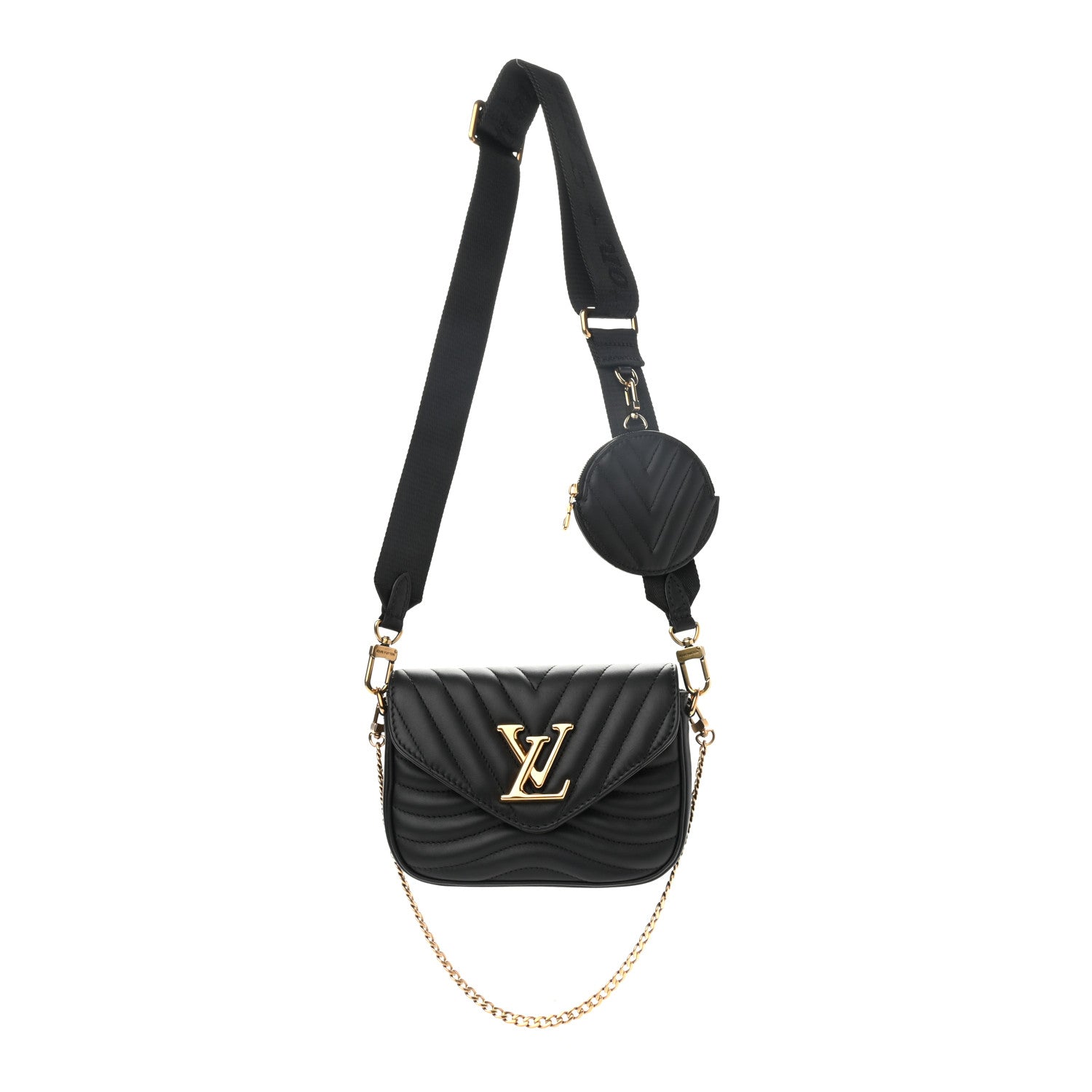 Louis Vuitton Calfskin New Wave Multi Pochette Black 1 of 8