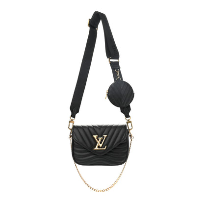 Louis Vuitton Calfskin New Wave Multi Pochette Black 1 of 8