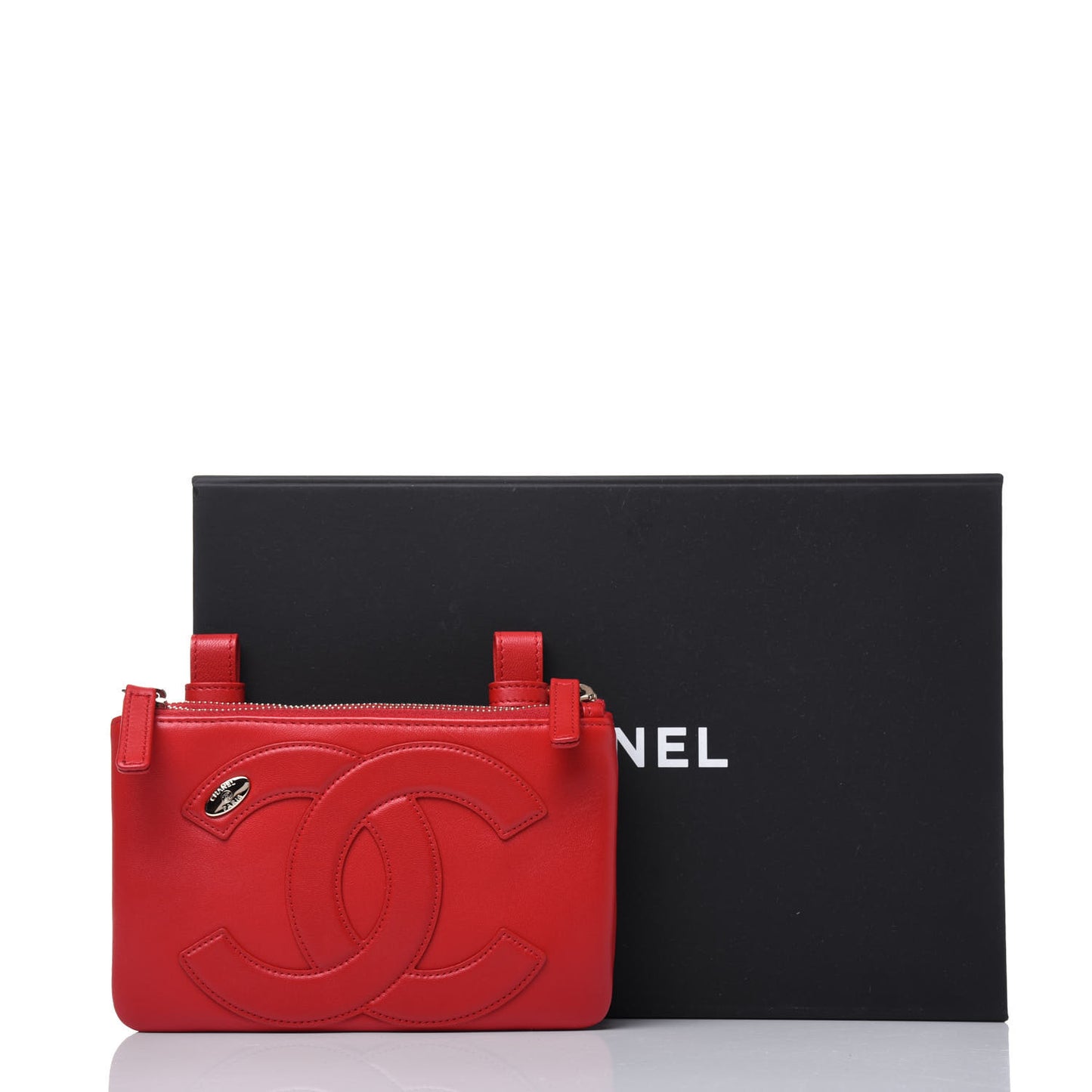 Lambskin CC Mania Waist Belt Bag Red