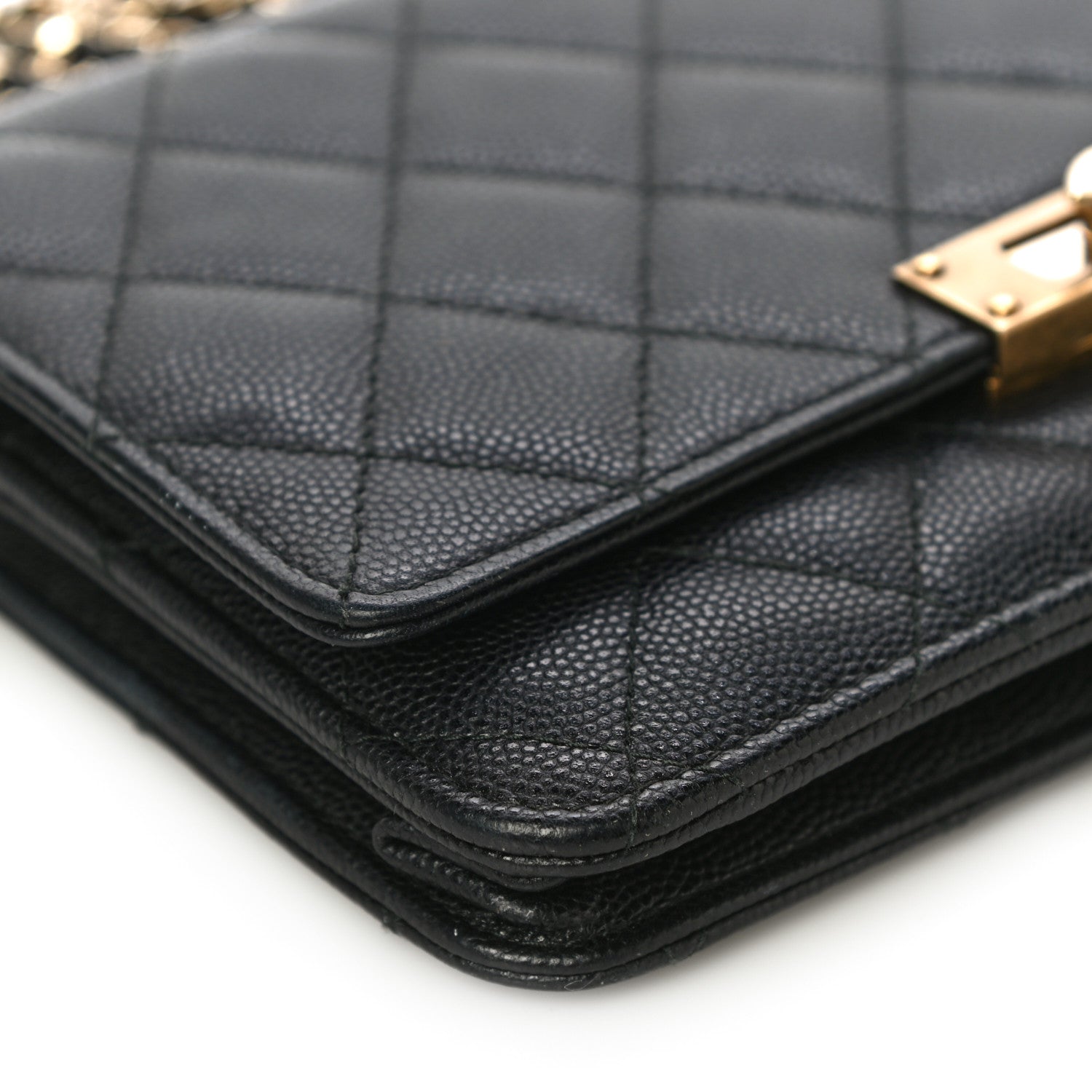 Chanel Caviar Quilted Golden Class Wallet On Chain WOC Black 10 of 13