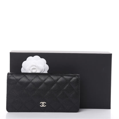 Chanel Caviar Quilted Yen Wallet Black 14 of 14