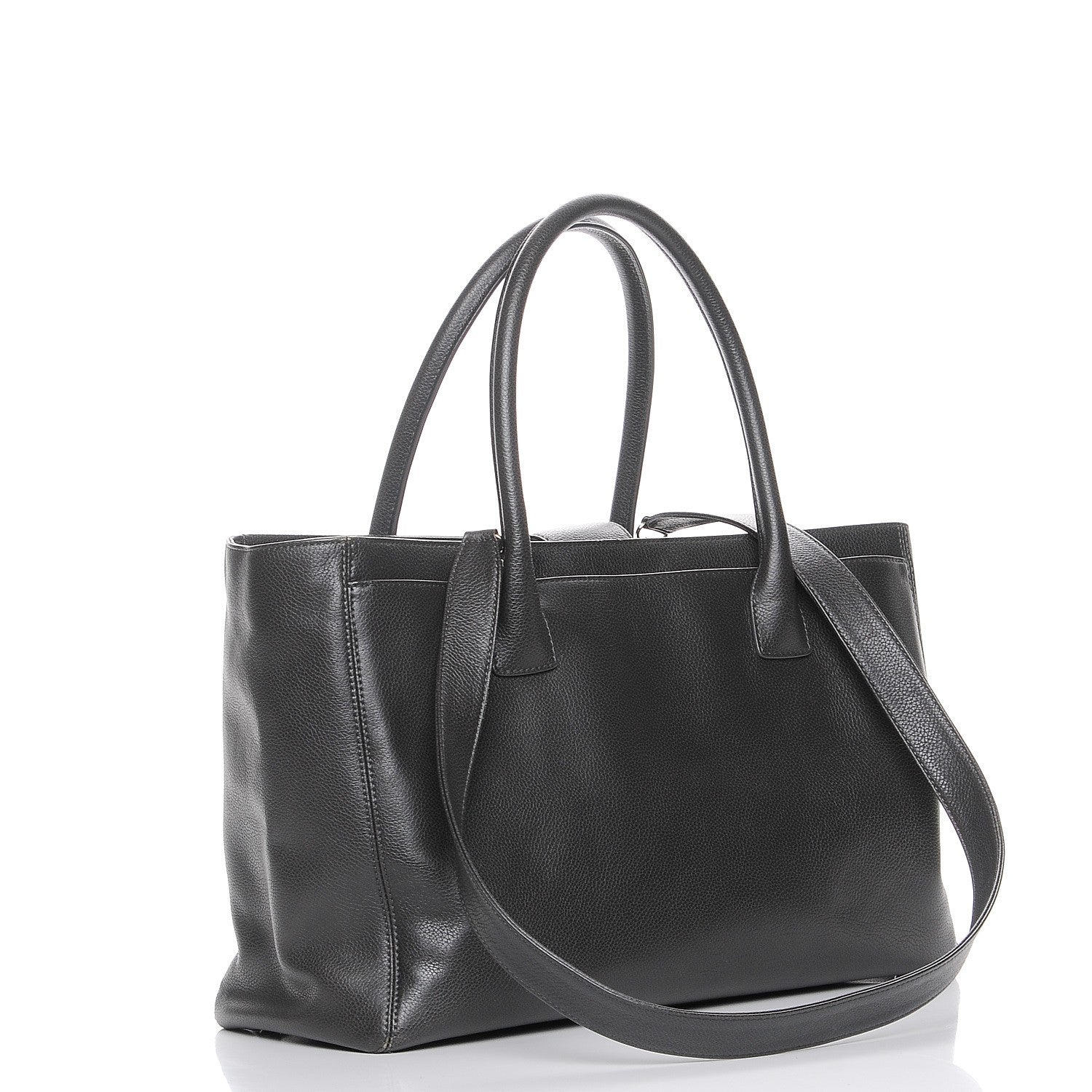 Chanel Calfskin Cerf Executive Shopper Tote Grey 4 of 12