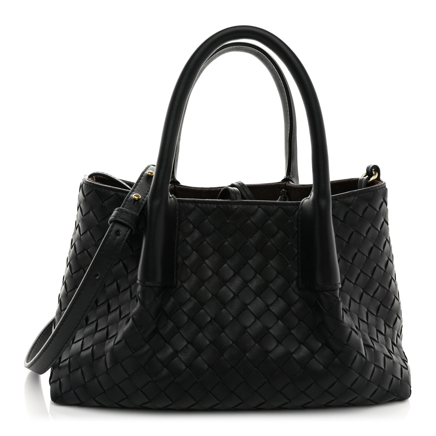 Bottega Veneta Calfskin Intrecciato Small Pinacoteca Tote Black Fondant 1 of 10