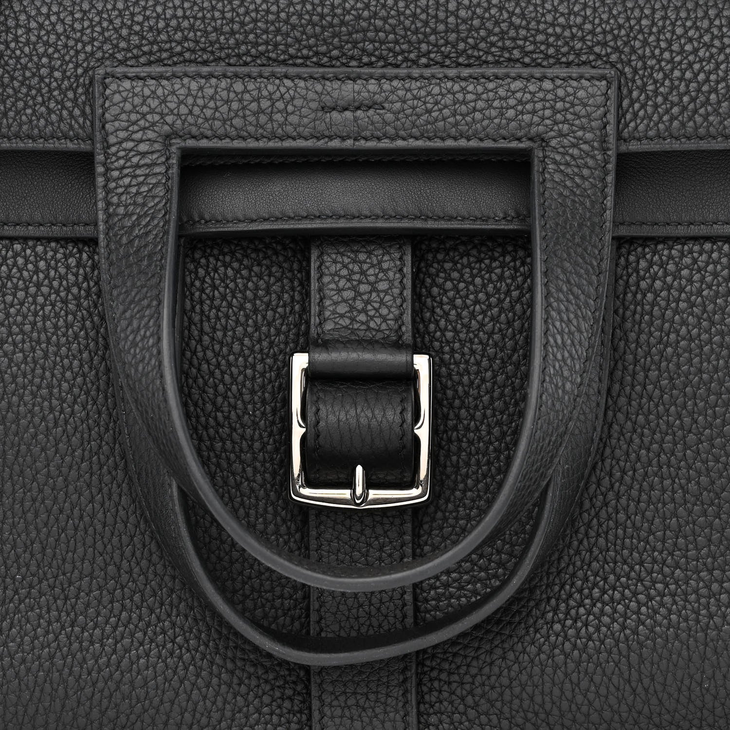 Hermes Taurillon Clemence Halzan 31 GM Black 8 of 10