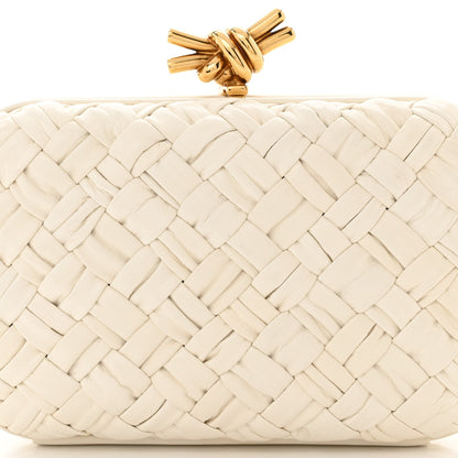 Bottega Veneta Foulard Intrecciato Minaudiere Knot Clutch Bone 7 of 9