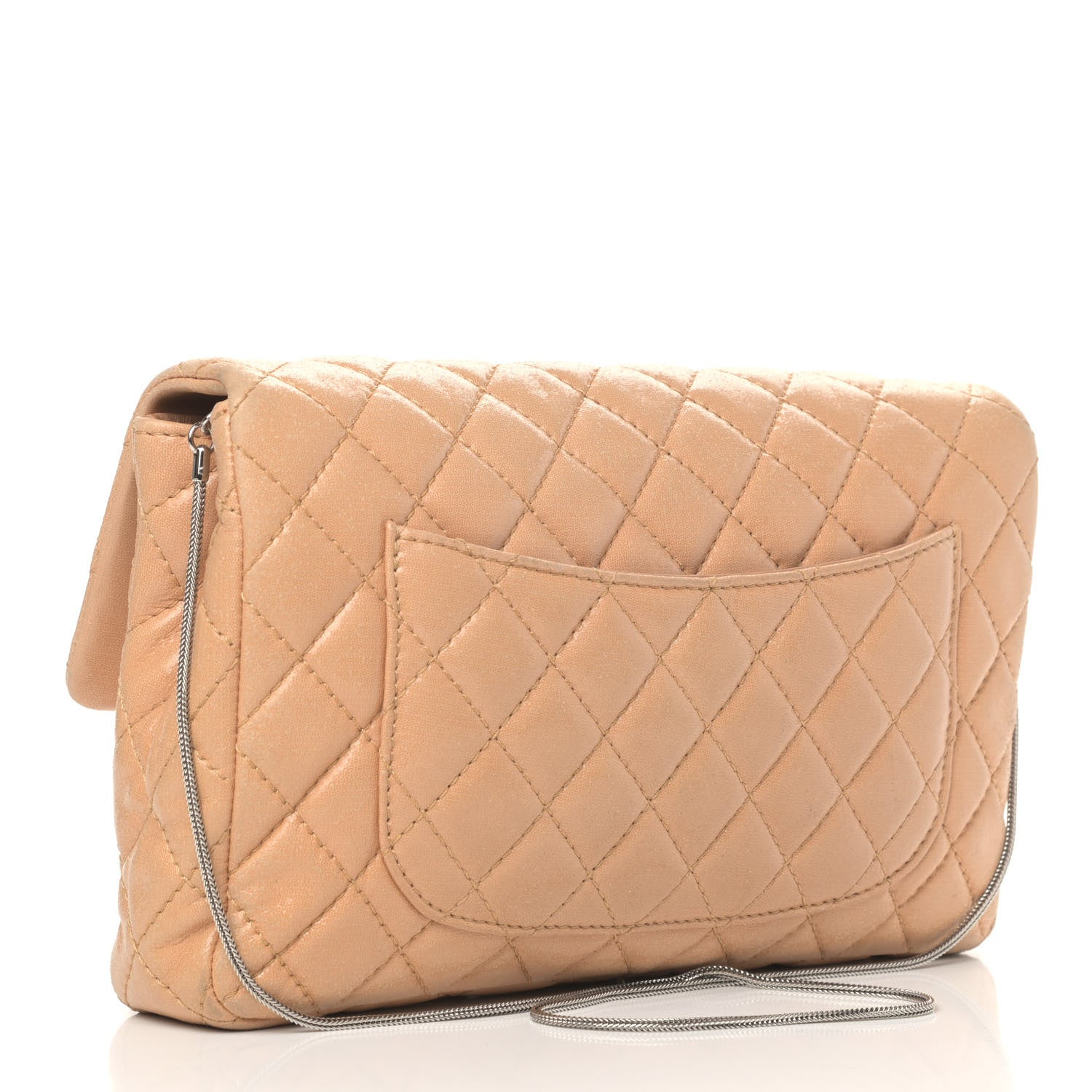 Chanel Iridescent Lambskin Quilted Snake Chain 2.55 Reissue Flap Beige 2 of 6