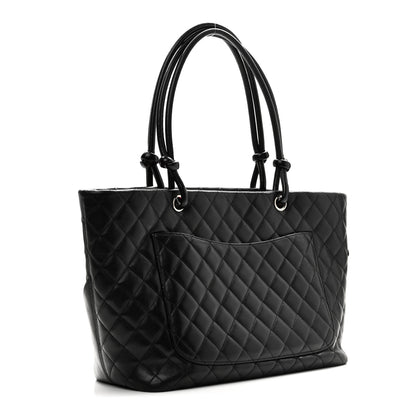 Chanel Calfskin Quilted Large Cambon Tote Black 3 of 11