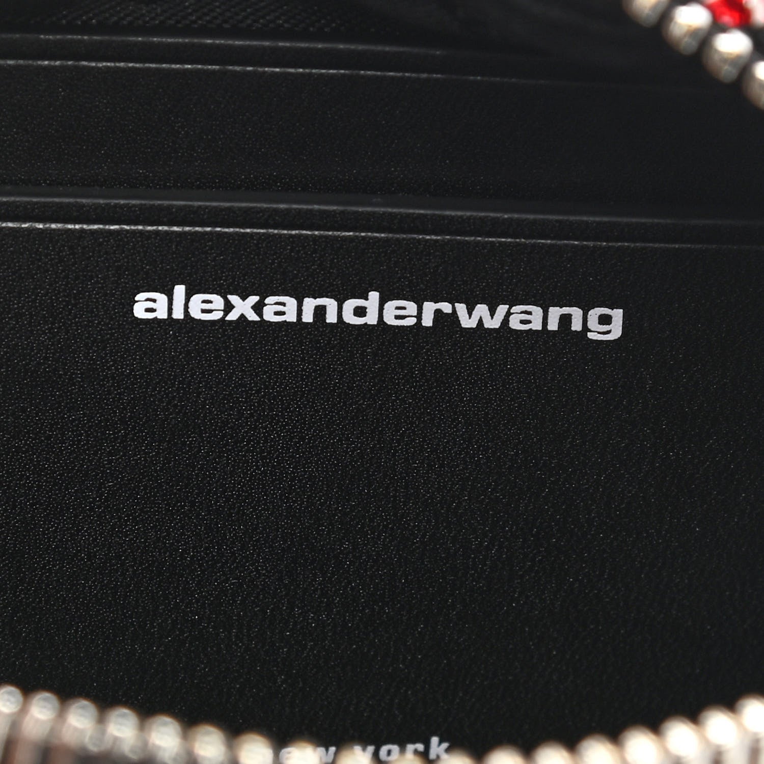 Alexander Wang Mesh Crystal Rhinestone Mini Heiress Pouch Red 6 of 9