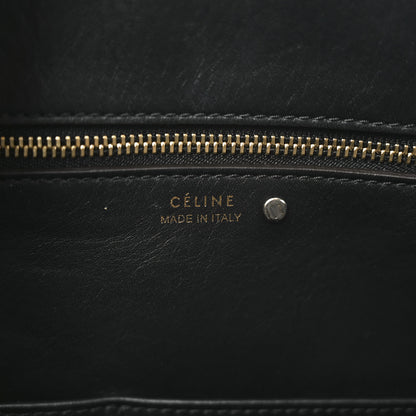 Celine Smooth Calfskin Nubuck Crocodile Embossed Small Tie Knot Tote Navy 6 of 9