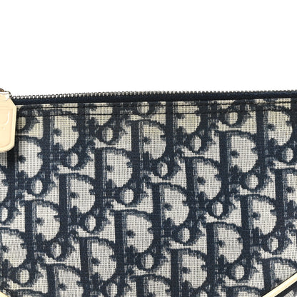 Christian Dior Monogram Mini Saddle Pochette White Blue 8 of 12