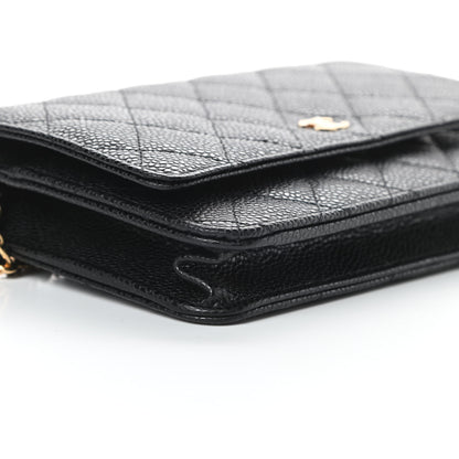 Chanel Caviar Quilted Wallet On Chain WOC Black 10 of 14