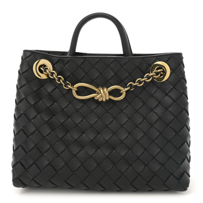 Bottega Veneta Nappa Intrecciato Small Andiamo With Chain Shoulder Bag Black 1 of 10