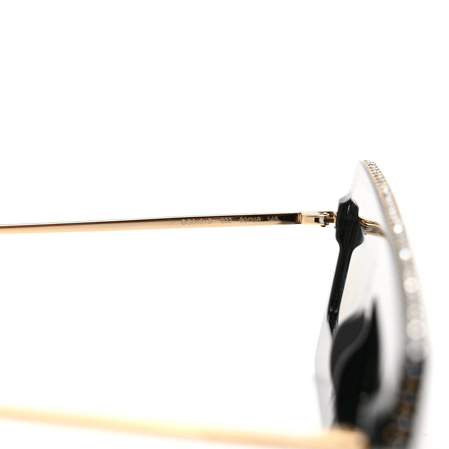 Acetate Crystal Mask-Frame Sunglasses GG0431S Black