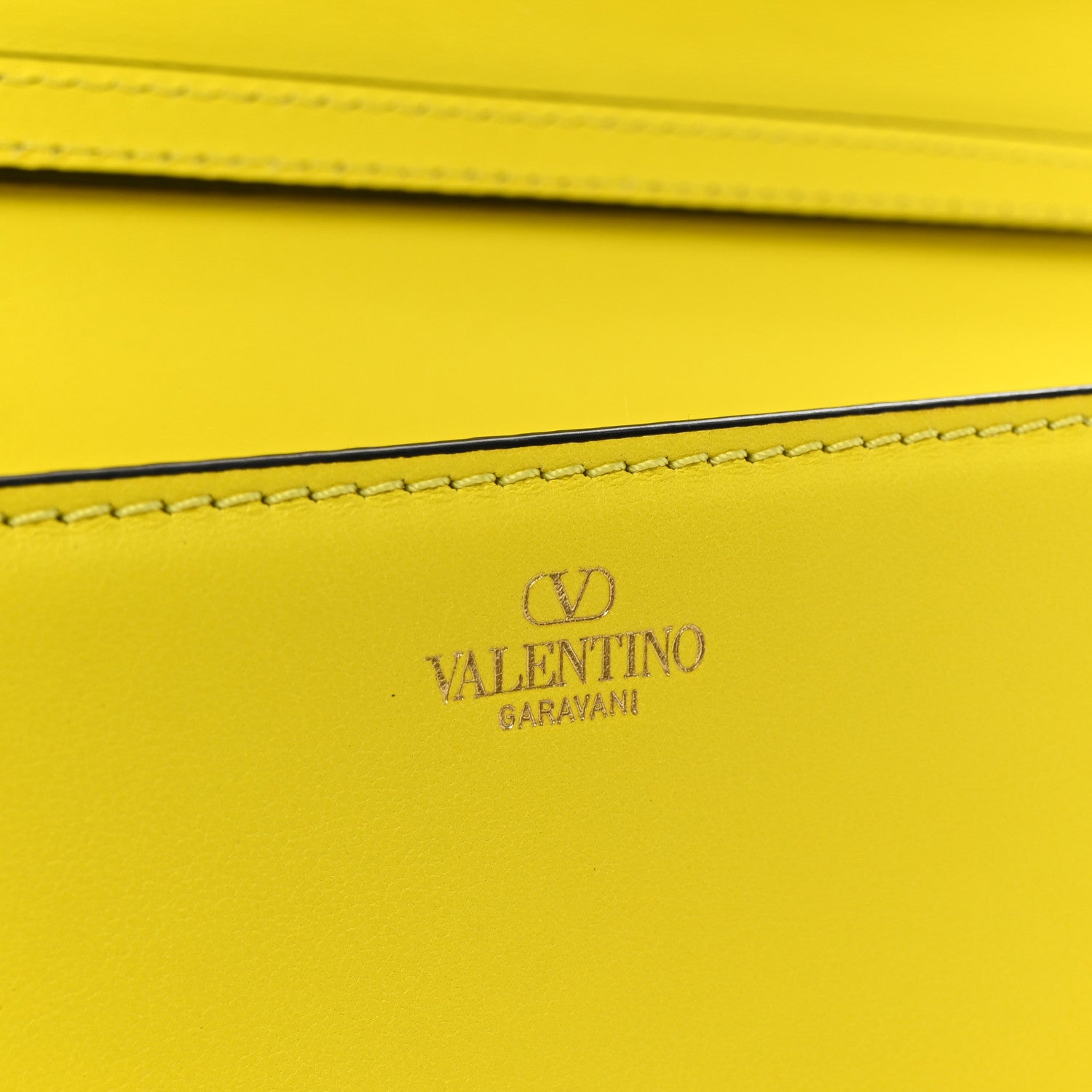 Valentino Garavani Calfskin Vlogo Loco Shoulder Bag Bright Lemon 6 of 9