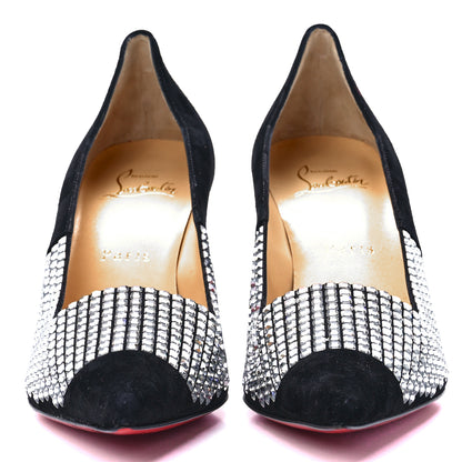 Christian Louboutin Suede Championne Strass 80 Pumps 36.5 Black 2 of 7