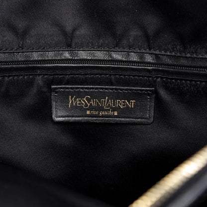 Saint Laurent Crocodile Embossed Patent Large Muse Black 6 of 15