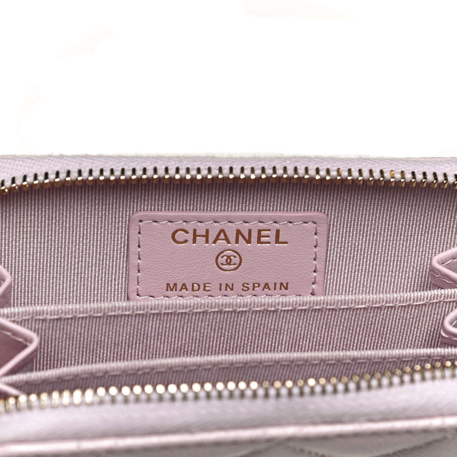 Chanel Caviar Quilted Zip Coin Purse Light Pink 6 of 13