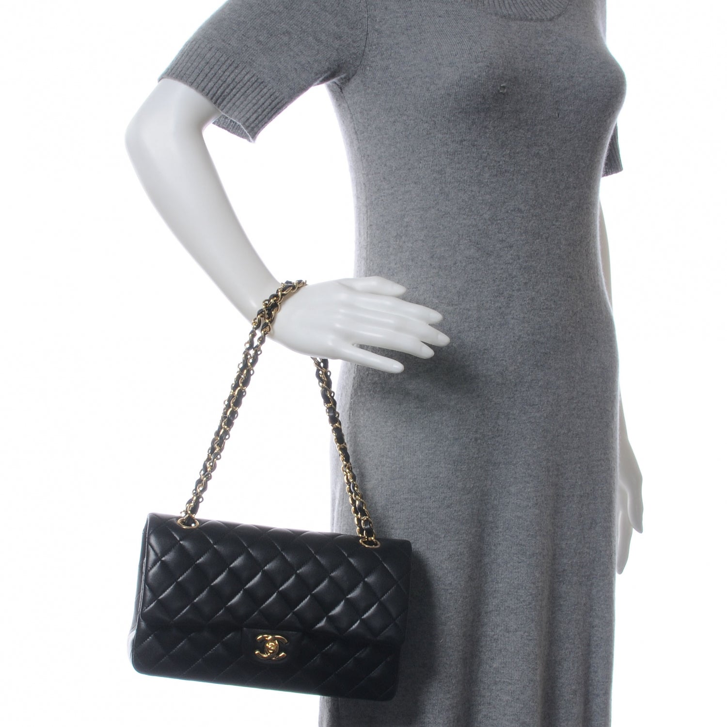 Chanel Lambskin Medium Double Flap Black 2 of 7