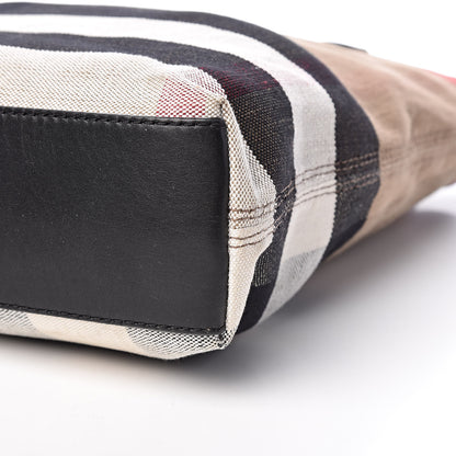 Burberry Canvas Mega Check Medium Tottenham Brit Tote Black 10 of 11