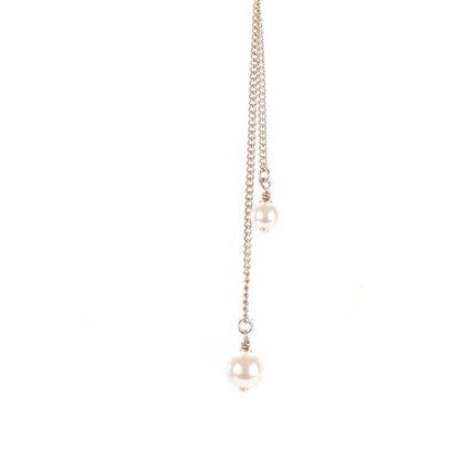 Chanel Chain CC Pearl Drop Necklace Gold 5 of 5