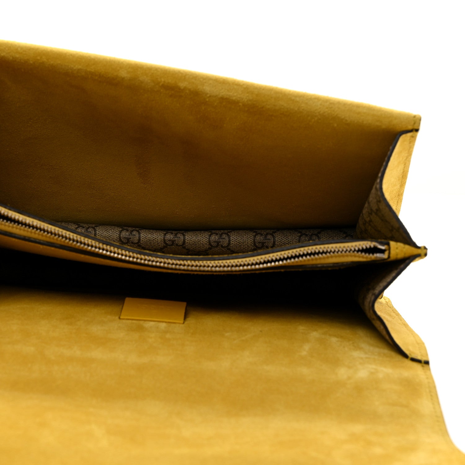 Gucci GG Supreme Monogram Crystal Bow Embroidered Medium Dionysus Shoulder Bag Yellow 5 of 10