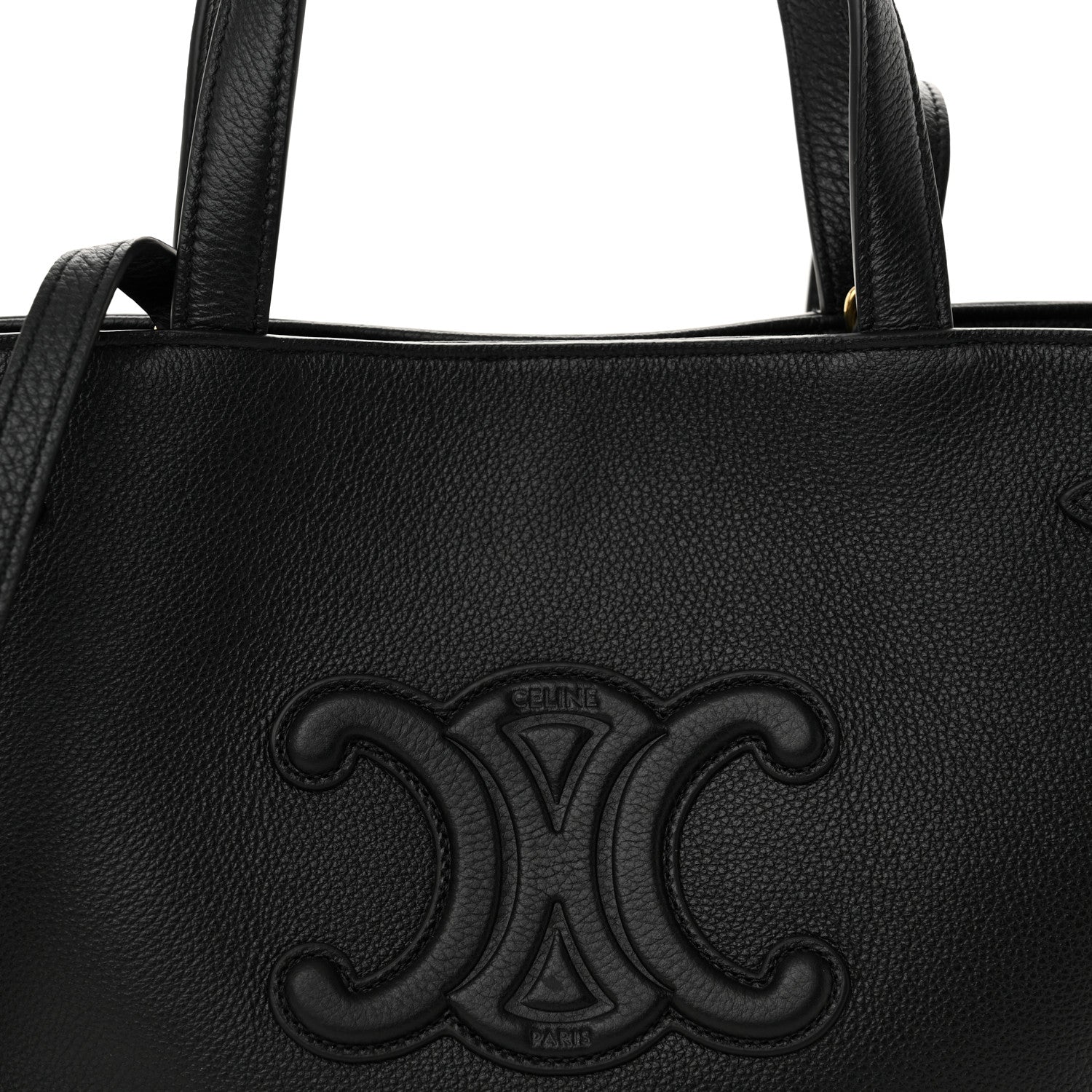 Celine Grained Calfskin Triomphe Mini Cabas Anais Black 7 of 11