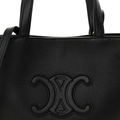 Celine Grained Calfskin Triomphe Mini Cabas Anais Black 7 of 11