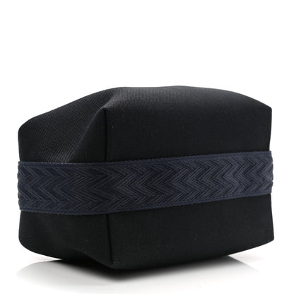 Hermes Canvas Small Bride-A-Brac Pouch Black Bleu Nuit 4 of 7