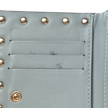 Valentino Garavani Calfskin Rockstud Bi-Fold Wallet Sky Blue 10 of 11