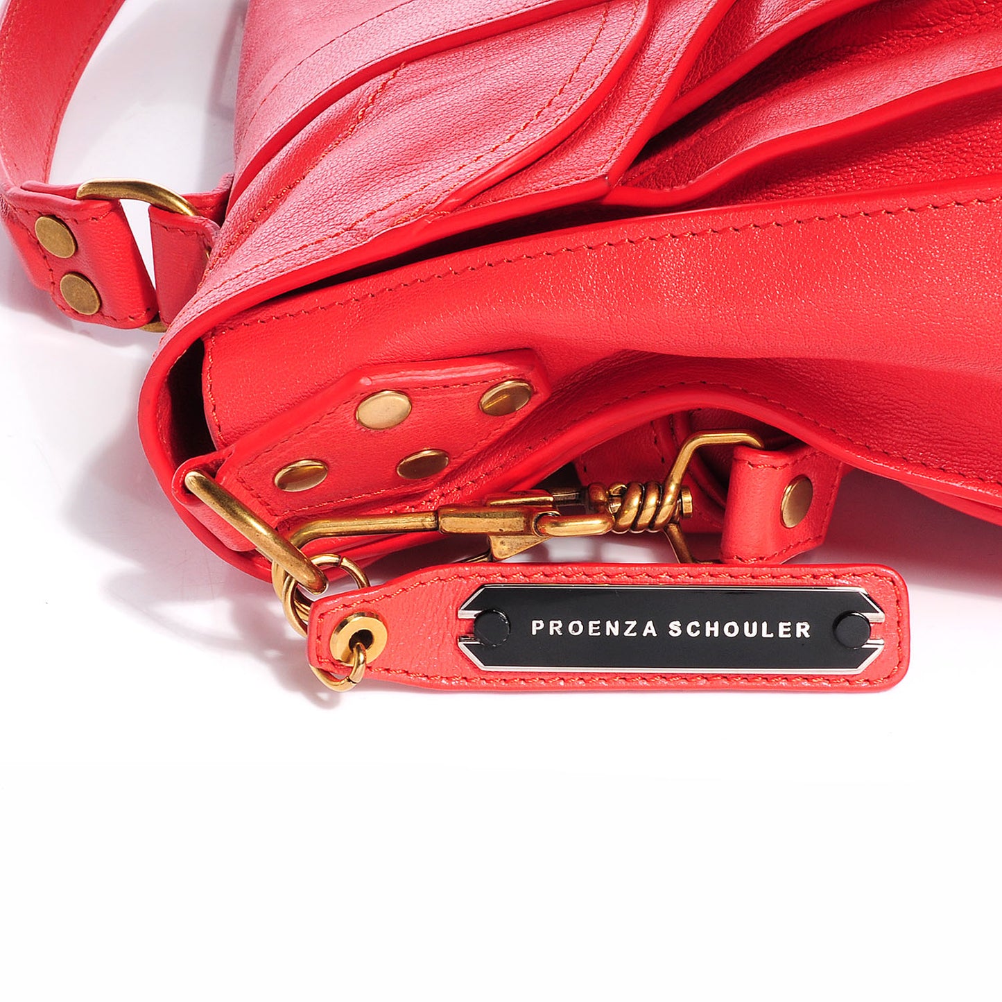 Lambskin Medium PS1 Satchel Deep Coral