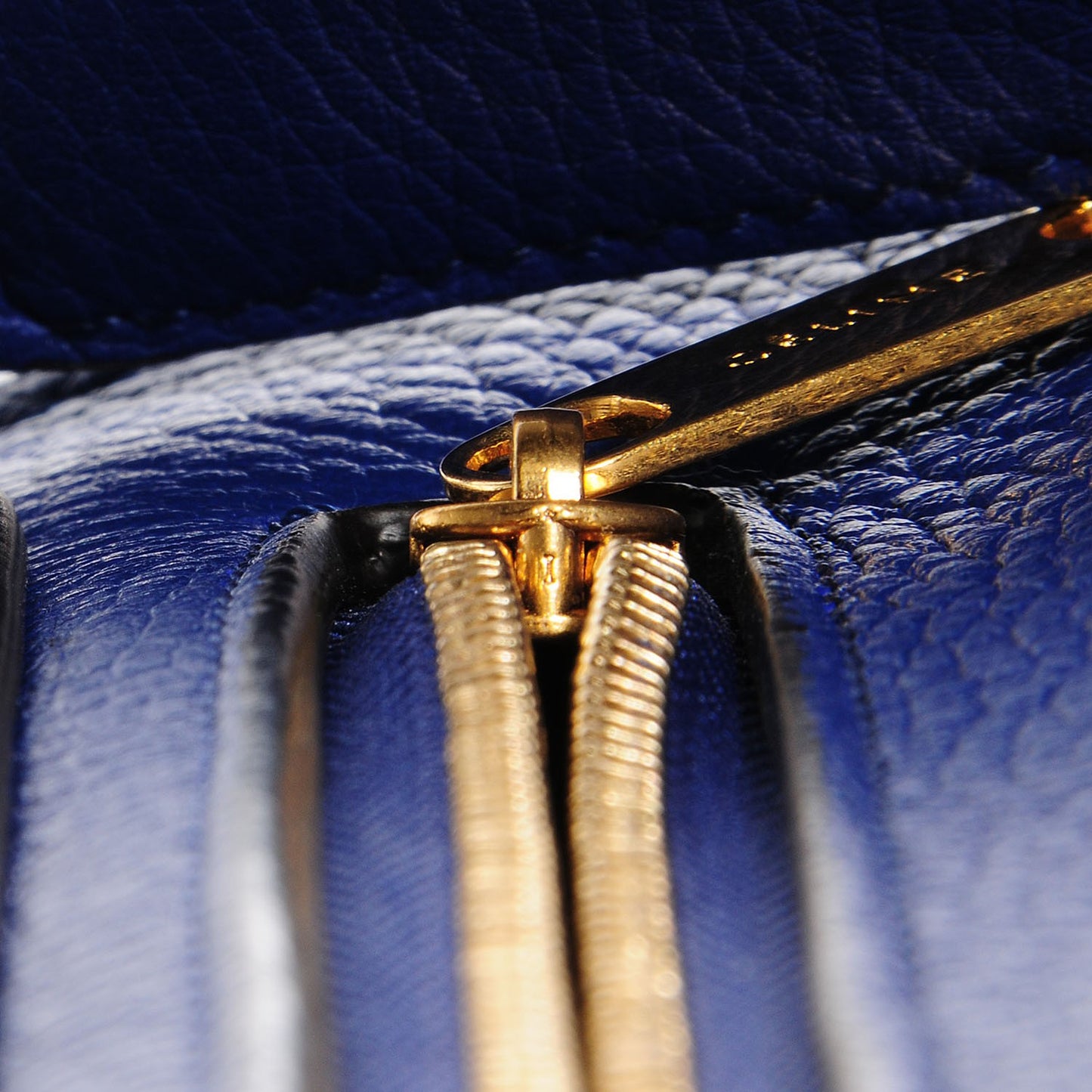 Drummed Calfskin Suede Small Trapeze Indigo