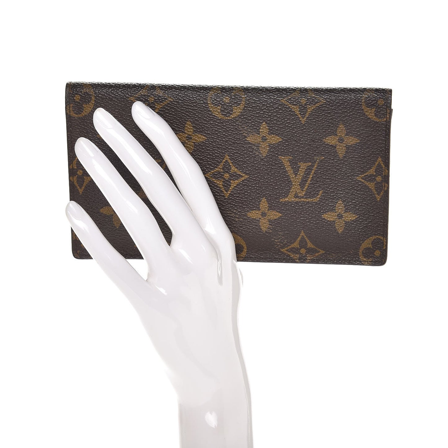 Monogram Simple Checkbook Holder Wallet