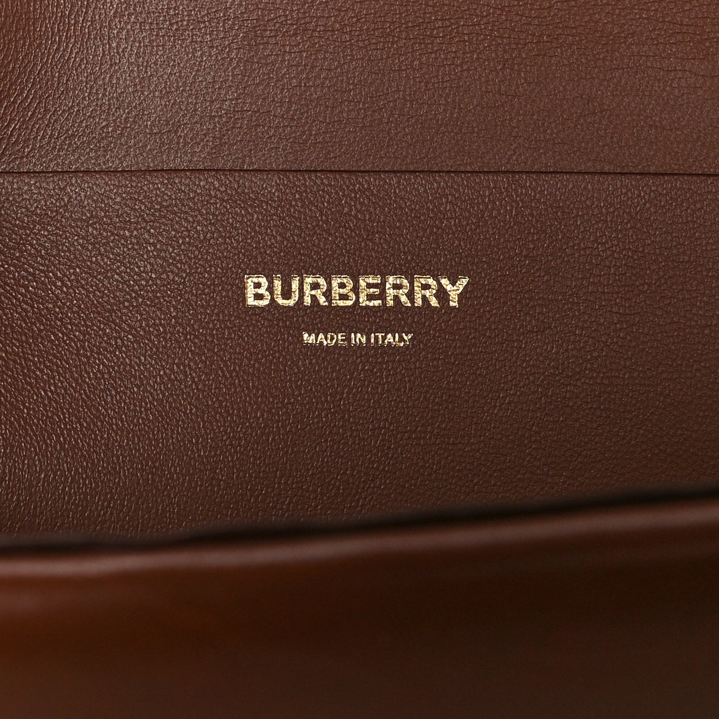 Calfskin Small TB Envelope Clutch Bag Malt Brown