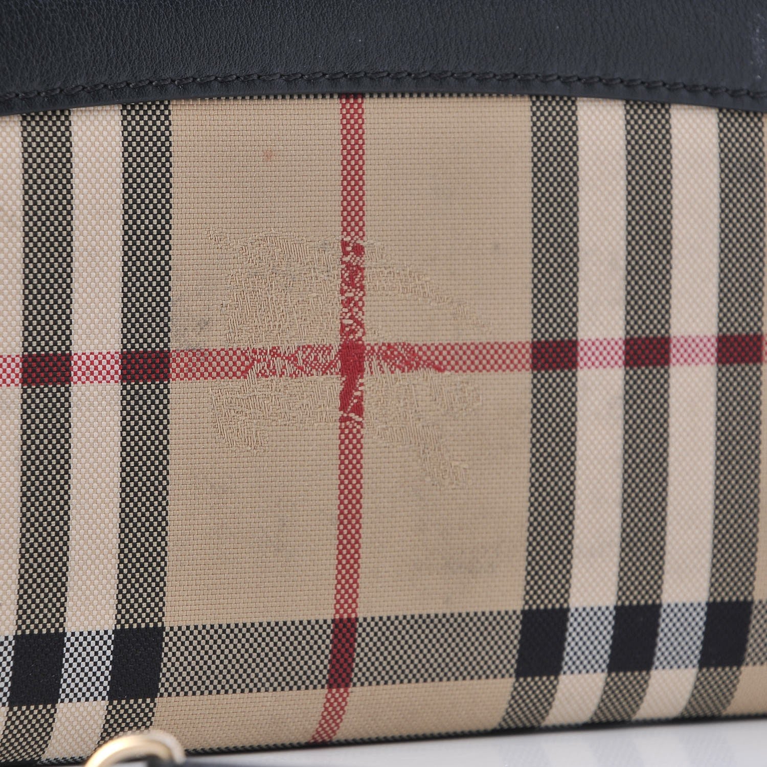 Burberry Calfskin House Check Henley Wallet On Chain Black 10 of 12