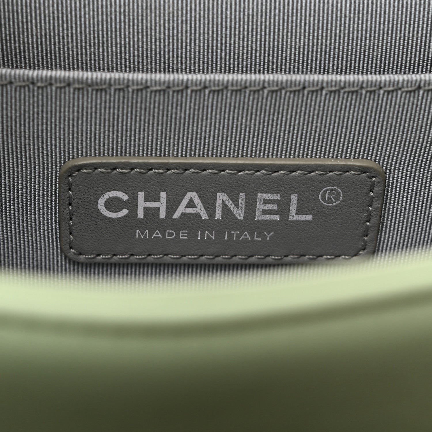 Chanel Calfskin Chevron Quilted Medium Boy Flap Green 6 of 12
