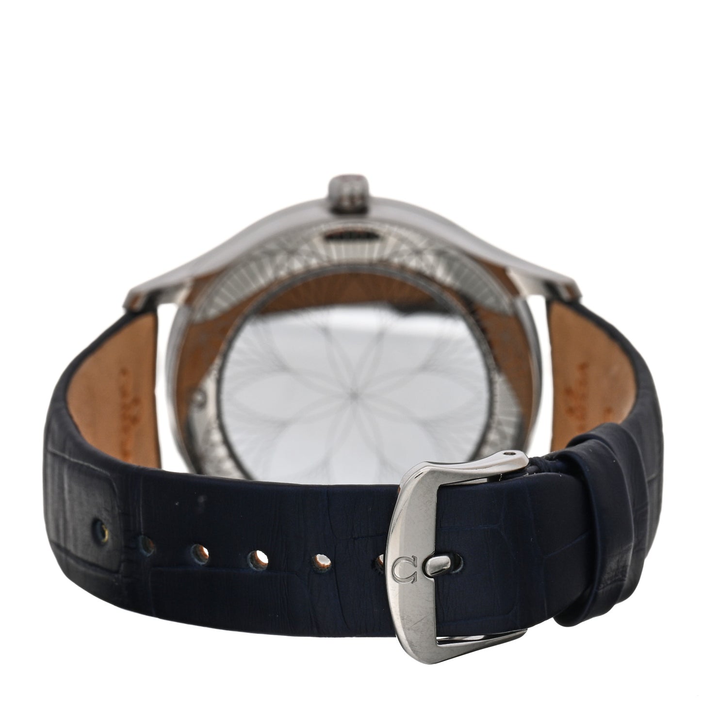 Stainless Steel Alligator Diamond Bezel 39mm De Ville Tresor Quartz Watch 428.18.39.60.04.001