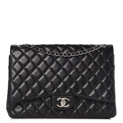 Chanel Lambskin Quilted Maxi Double Flap Black 1 of 14