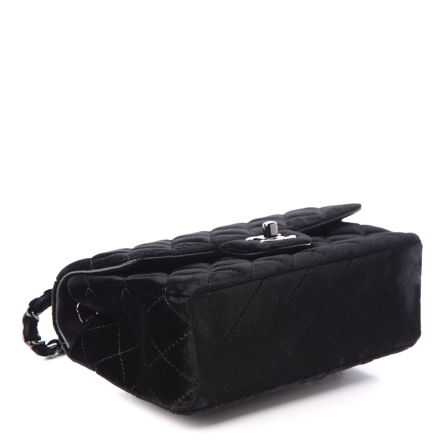 Chanel Velvet Quilted Mini Rectangular Flap So Black 4 of 10