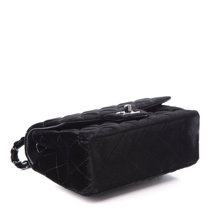 Chanel Velvet Quilted Mini Rectangular Flap So Black 4 of 10