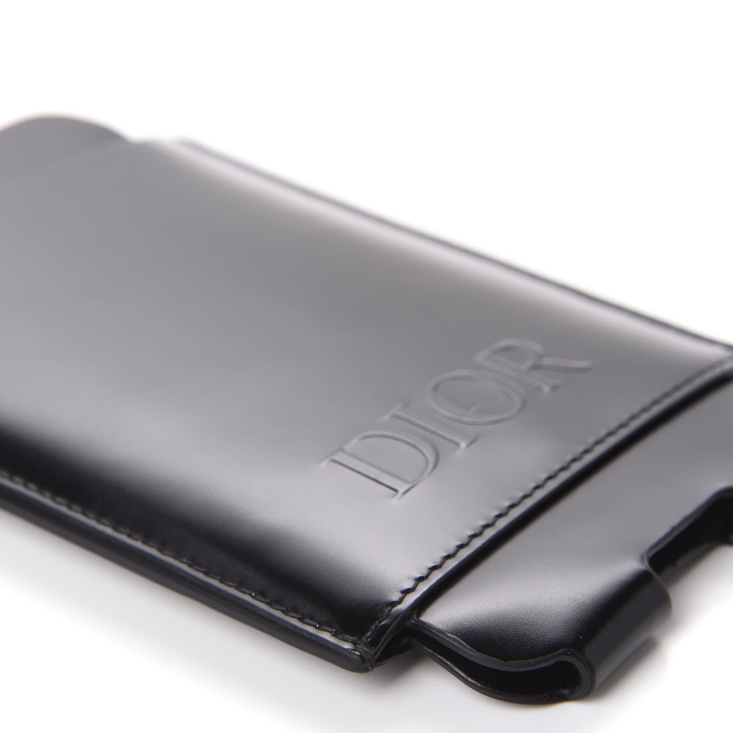 Christian Dior Smooth Calfskin Phone Card Holder Black 6 of 8
