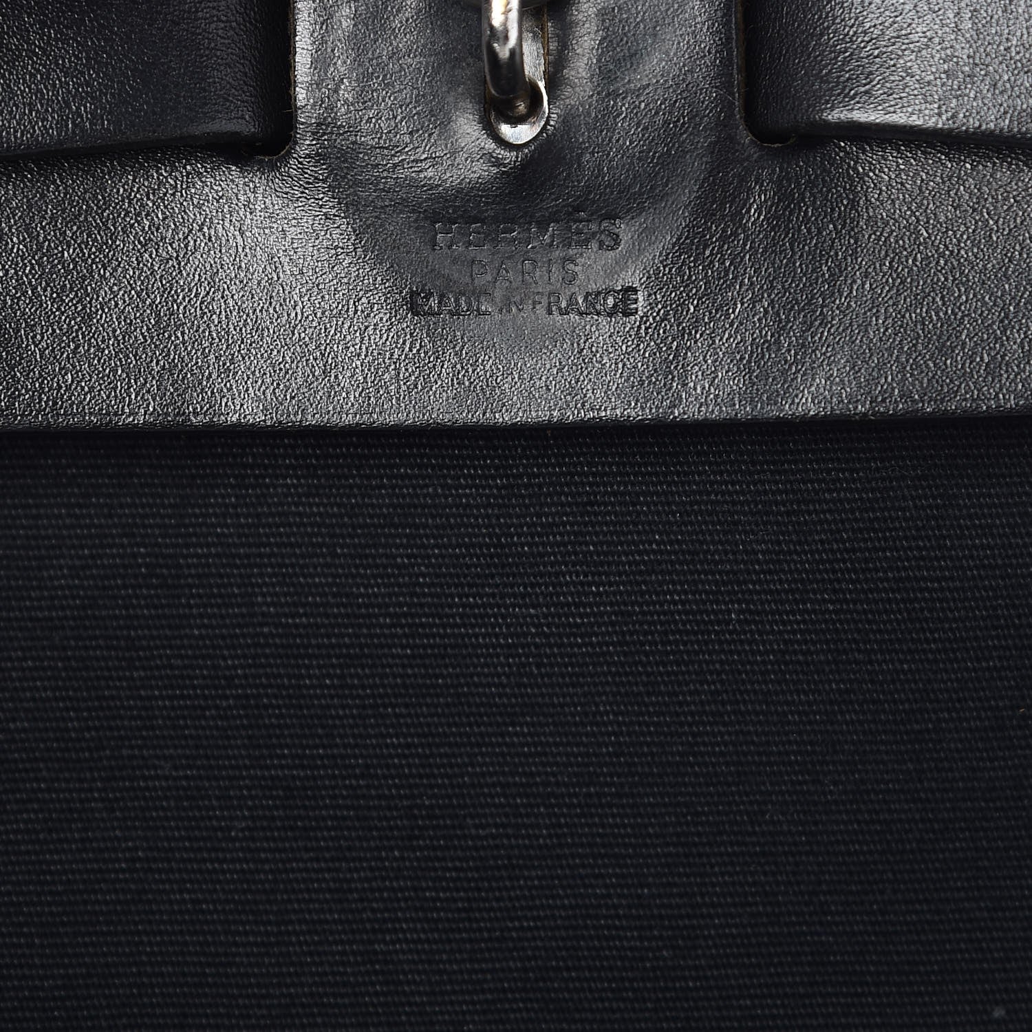 Hermes Toile Vache Calfskin Herbag 30 PM Backpack Black 6 of 8