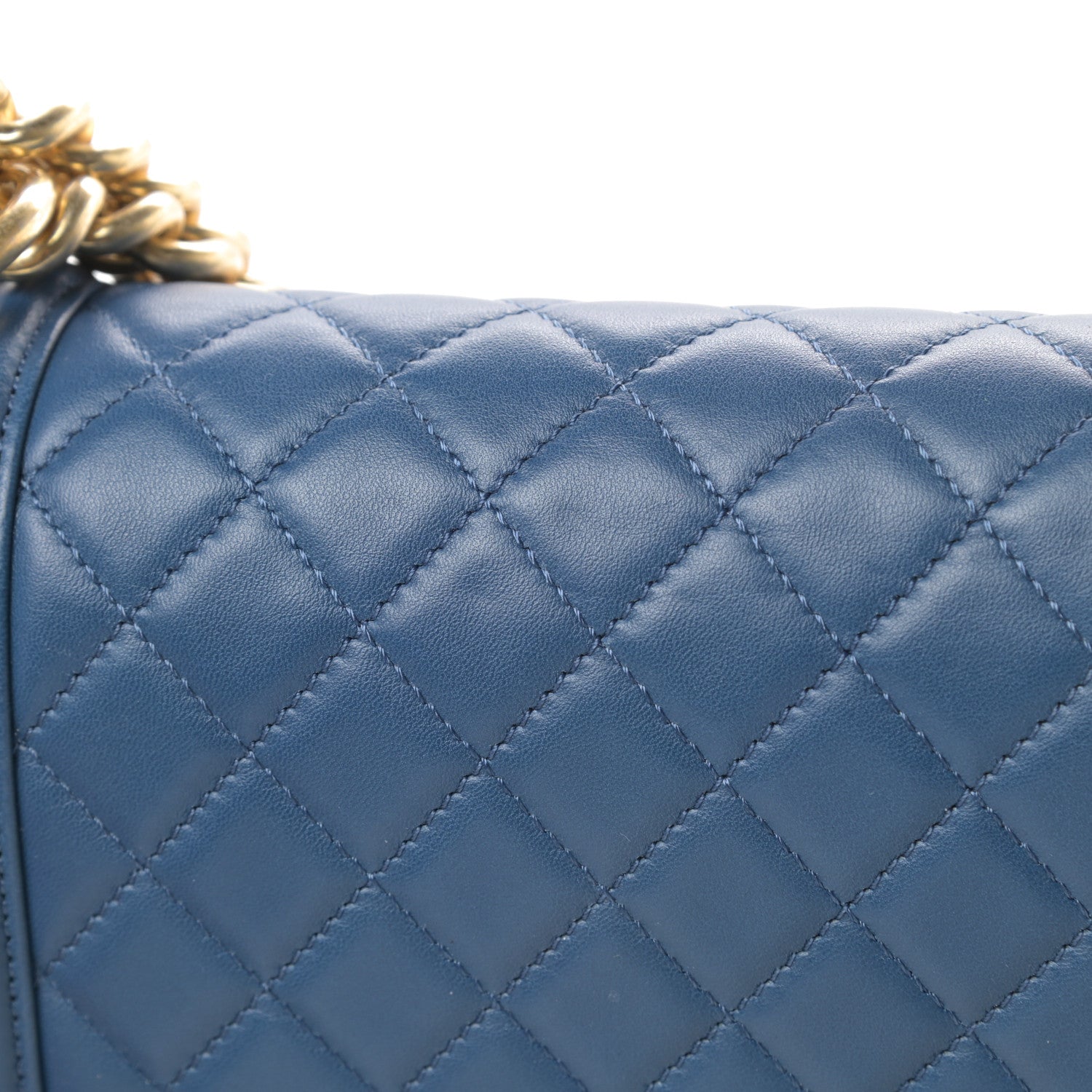 Chanel Lambskin Quilted Medium Boy Flap Blue 12 of 15