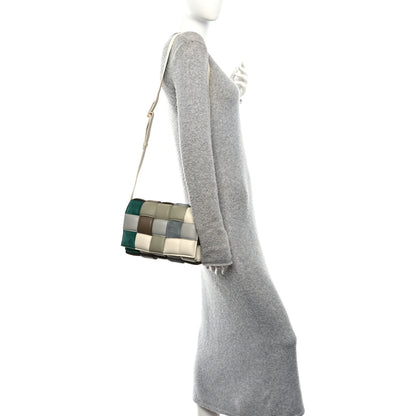 Bottega Veneta Nappa Suede Maxi Intreccio Padded Cassette Crossbody Bag Natural Soft Candy Sea Salt Multicolor 2 of 9