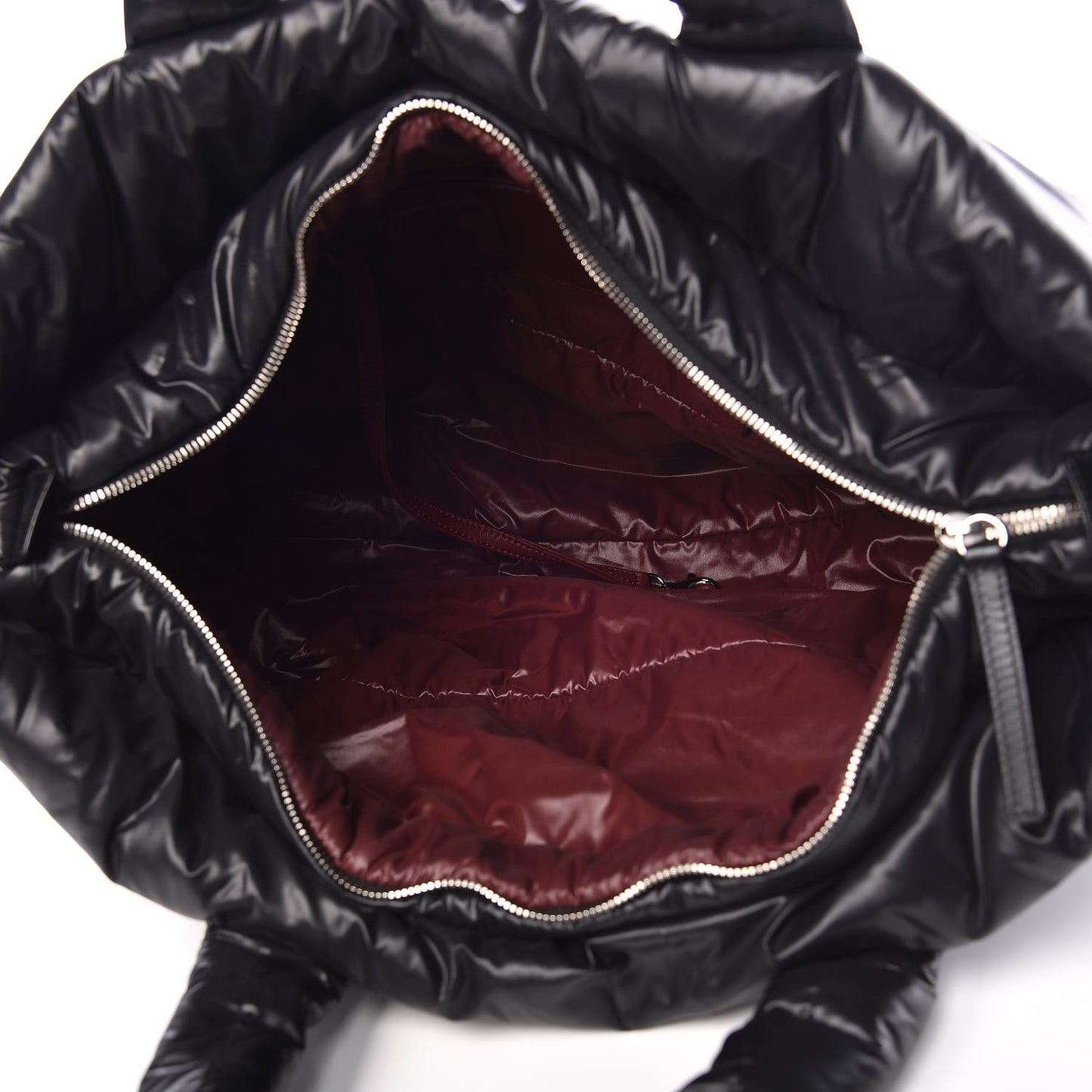 Nylon Quilted Large Coco Cocoon Tote Black